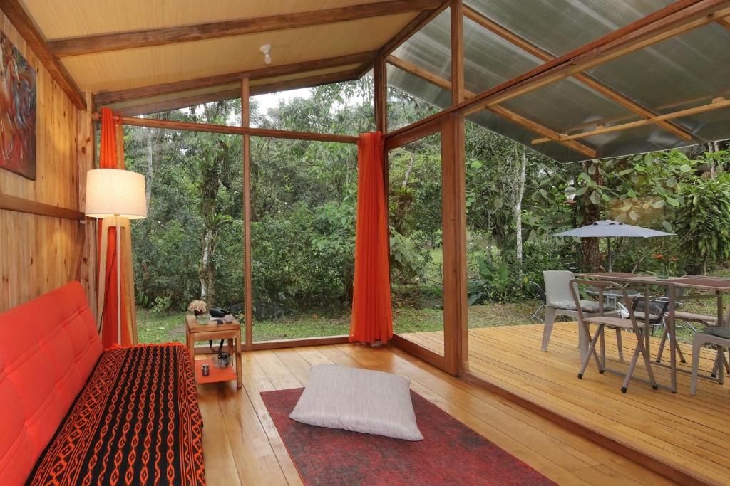 Nature-rich surroundings around Mindo Eco Suite in Mindo