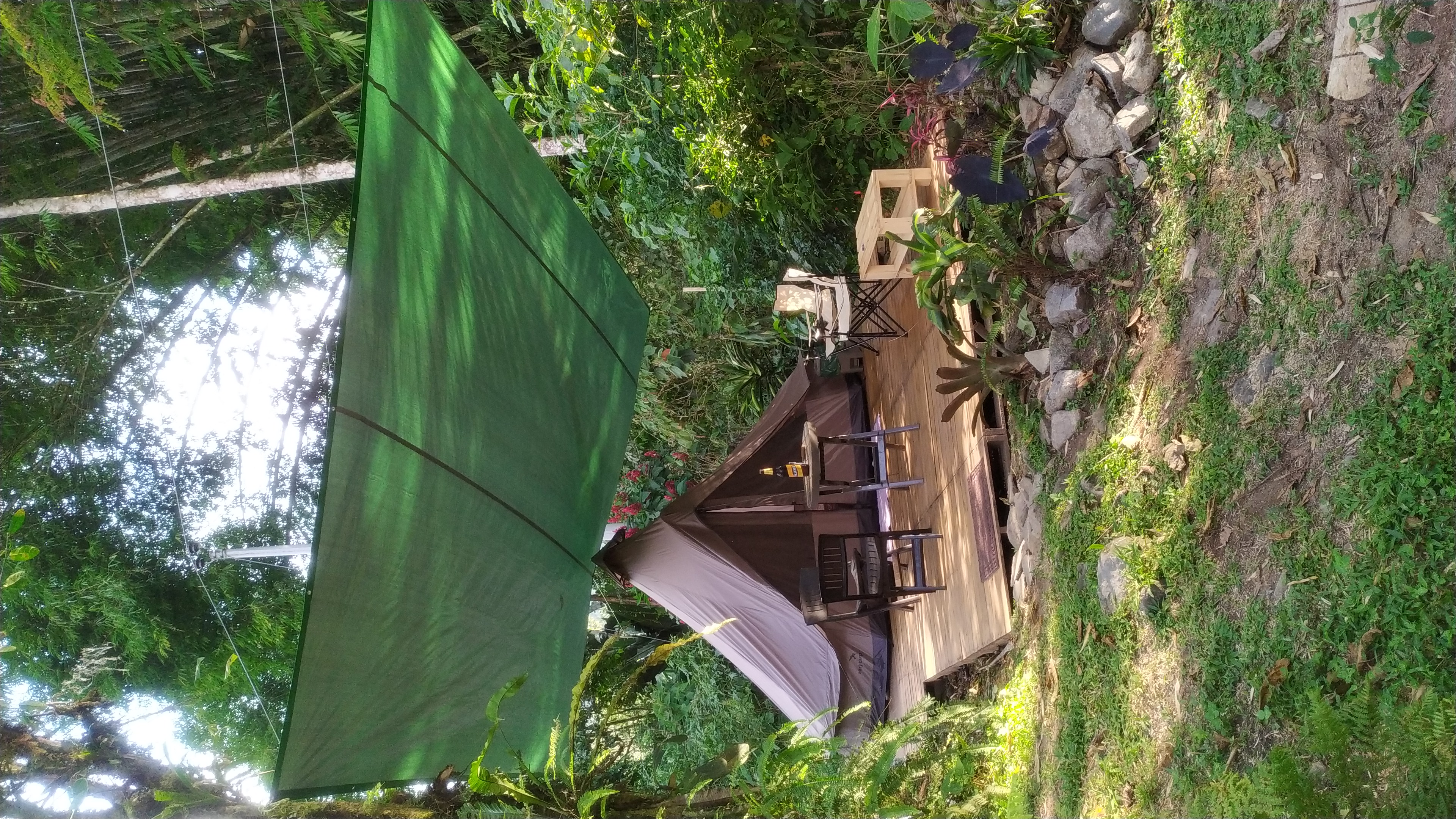 Natural surroundings near the waterfall at Mindo Glamping Yurt